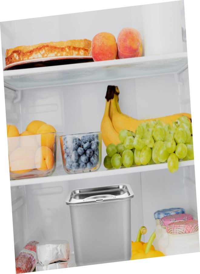 NAMOARLY Stainless Steel Ice Tub Freezer Ice Container Homemade Yogurt Airtight Storage Container Cover - Image 2